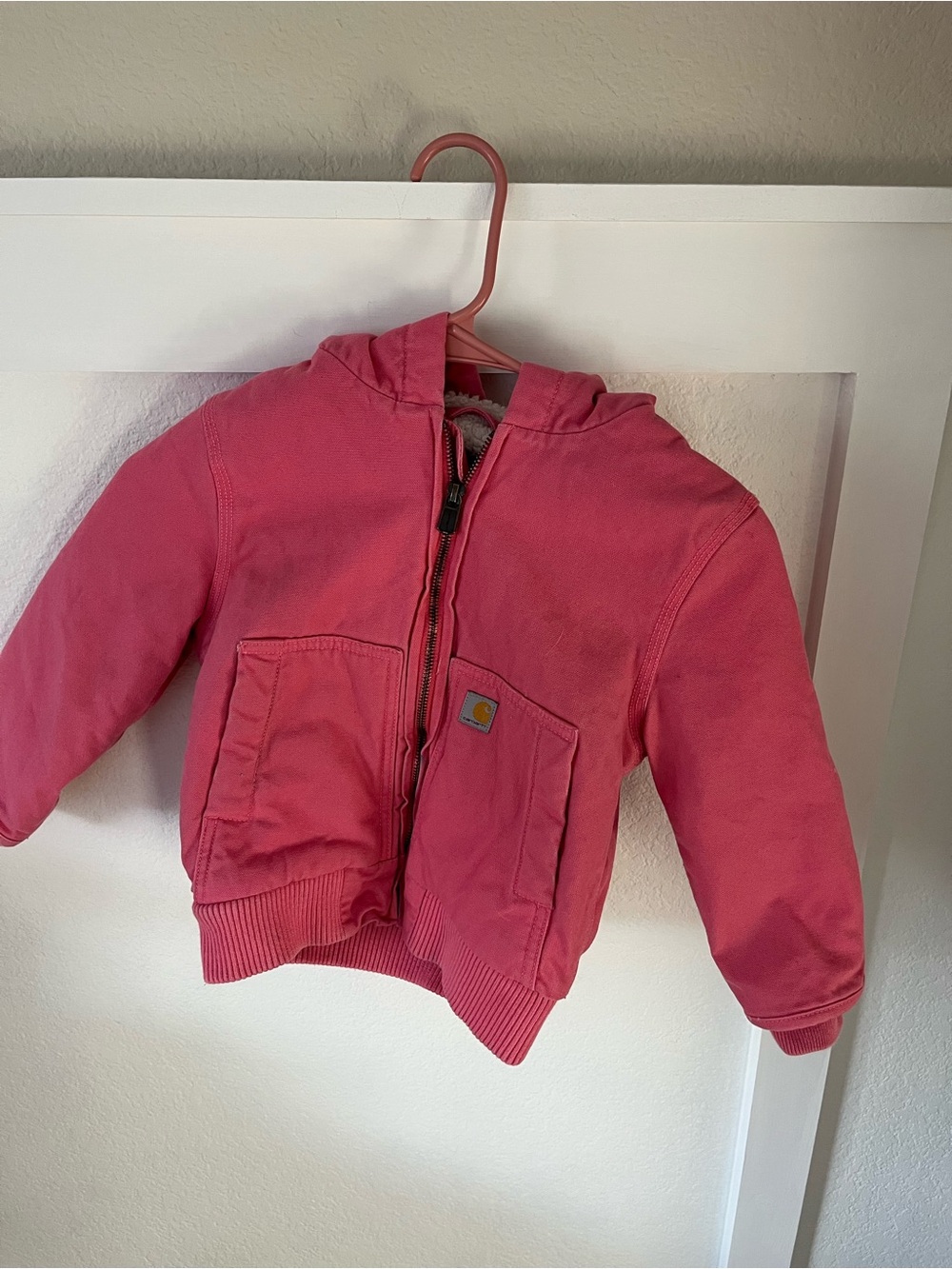 Carhartt Girl's 4T Canvas Sherpa-lined Coat.